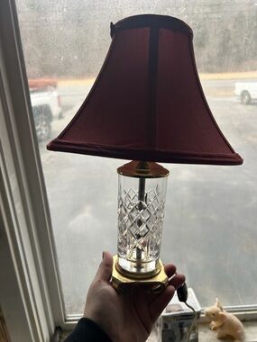 Vintage brass and Waterford crystal Table Lamp